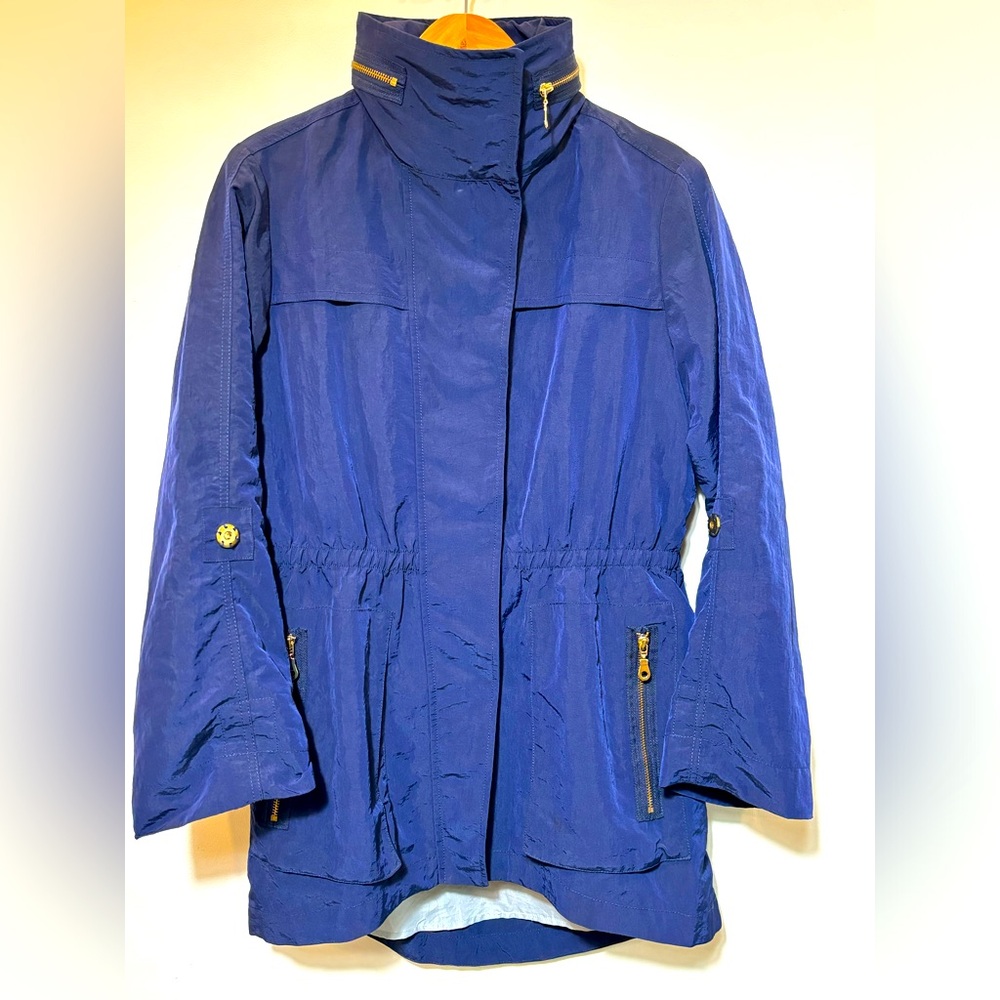 The Fillmore Anthropologie Navy Anorak Jacket Women's Small Packable Hood